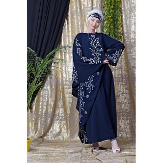Embroidered abaya with Butterfly sleeves